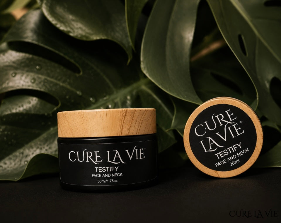 Cure La Vie TESTIFY face crème bundle — 20ml and 50ml travel and full size