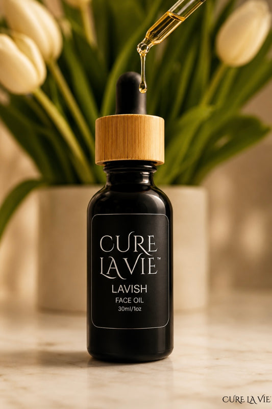 Cure La Vie LAVISH botanical face oil 30ml with bakuchiol rosehip and neroli — retinol alternative